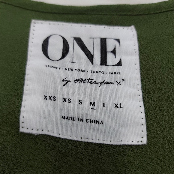 One Teaspoon Synthetic Dinky Teired Tank Dress In Military Green - Picture 13 of 16